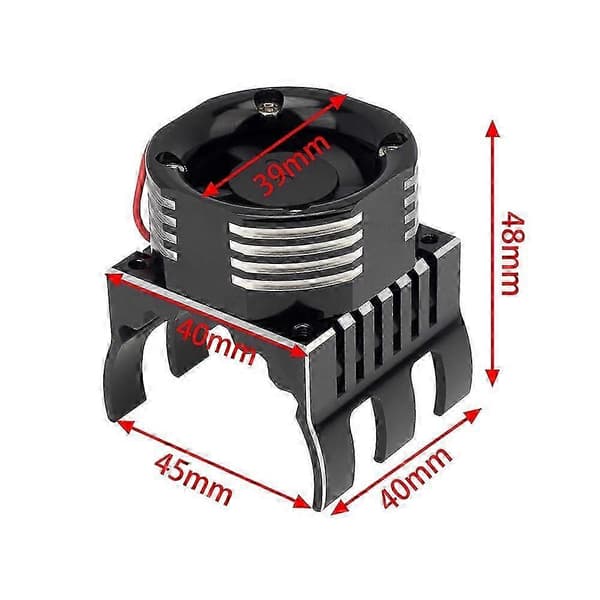 42mm Motorkøleventilator Køleplade med LED-lys til 1/10 E- E- Summit Arrma 1/8 Kraton Talion ,3