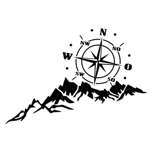 Mountain Compass Bildeklistremer 56*30cm