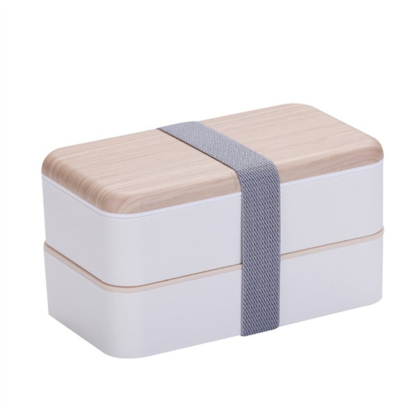 /#/(White) lunch box 1200ml double-layer leak-proof lunch box with compartments/#/