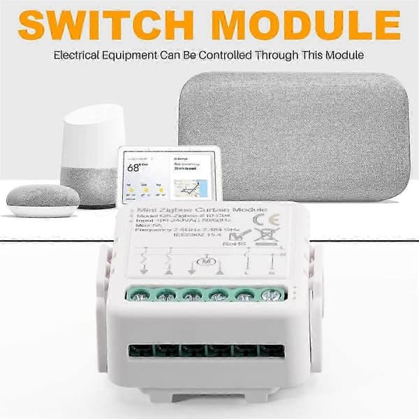 Zigbee Bryter Lysgardin Dimmer Smart MINI Modul C04 Kontroll Bryter Gardinbryter Modul Null