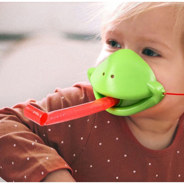 Groda mun tungan förändras ödla förälder-barn interaktiv