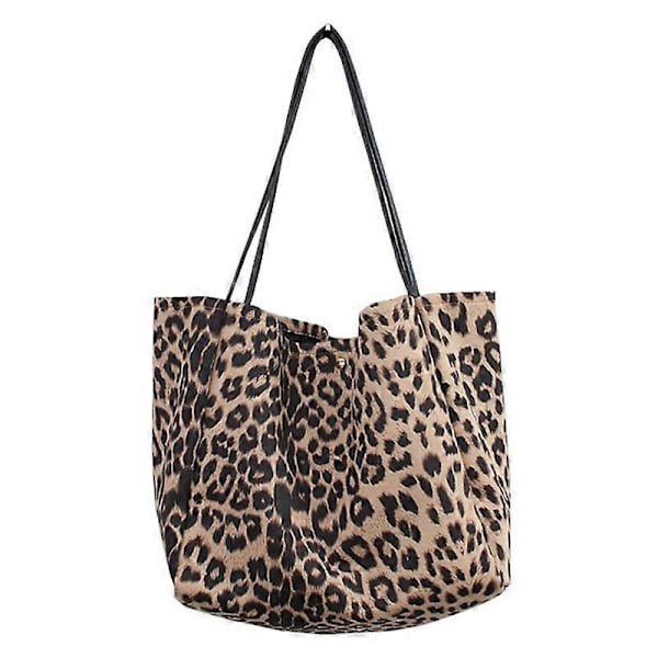 Vintage Tote Taske Leopard Print Shopping Taske