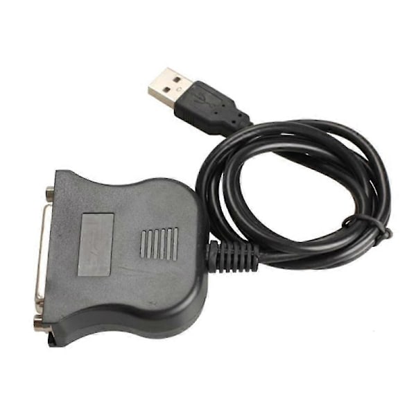 USB Hann til DB25 Hunn Port Skriver Parallell Konverter Kabel 25pin Adapterledning