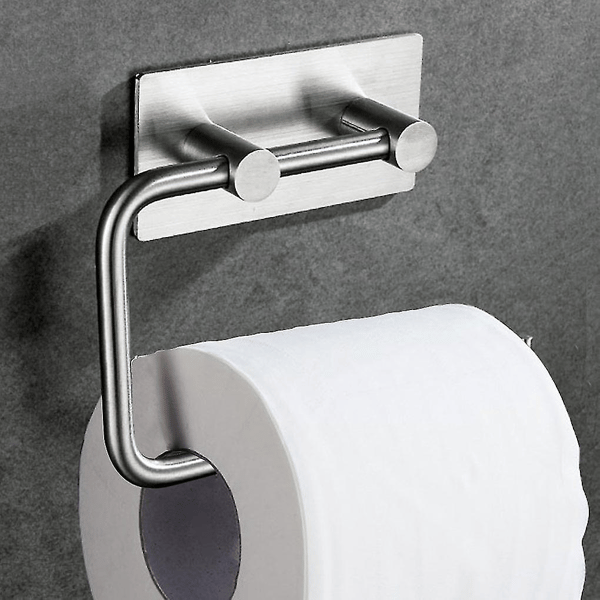 Toiletpapirholder i rustfrit stål med opbevaring