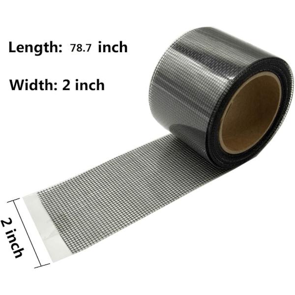 (sort) 1 rulle, 5cm*200cm, insektnet reparationskit, vindue og
