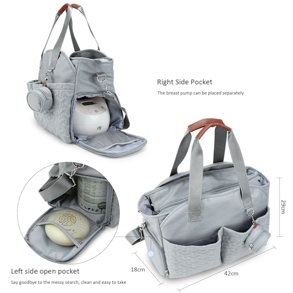 #Blå babytaske brystpumpe taske#