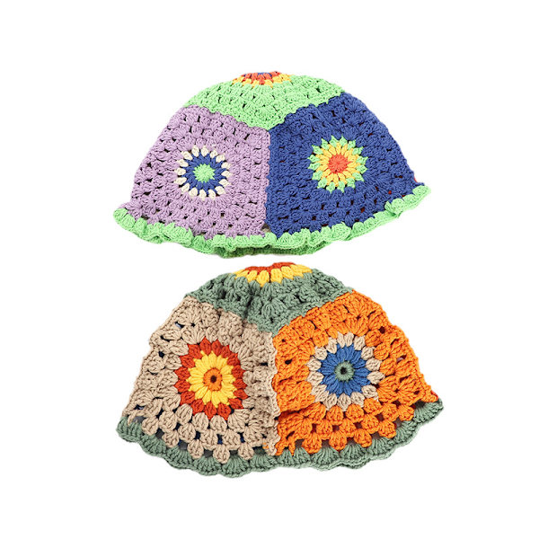 *2 stk Håndlaget Heklet Slouchy Lue for Kvinner*