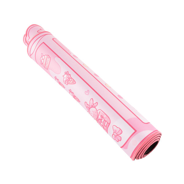 #Rosa katt extra stor skrivbordsmatta och musmatta, 78×40cm#