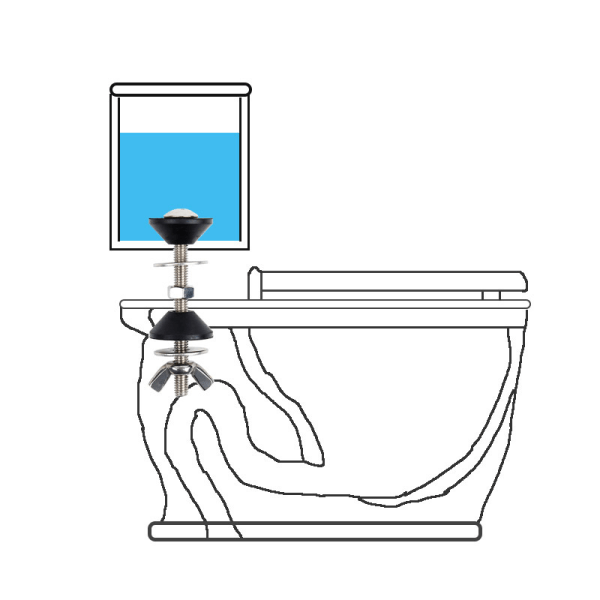 #WC-säiliön ja -kulhon kiinnitysruuvipaketti 2-osainen ruuvikasettikitti Universaali ruostumaton teräs WC-kiinnike Helppo asentaa#