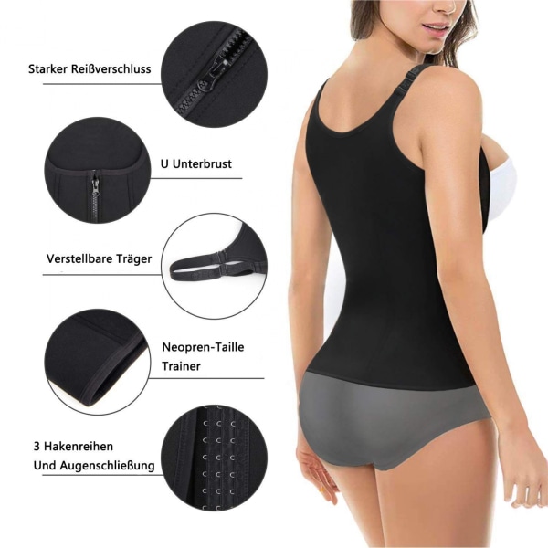 /#/M Slimming Belt Waist Trainer Corset Zipper Vest Slimming/#/