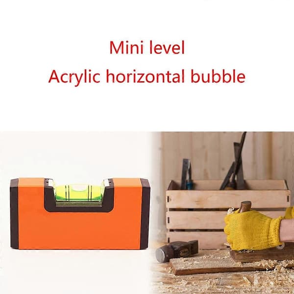 Bärbart Mini Vattenpass med Magnetisk Bas Liten Fickbubbelmätning