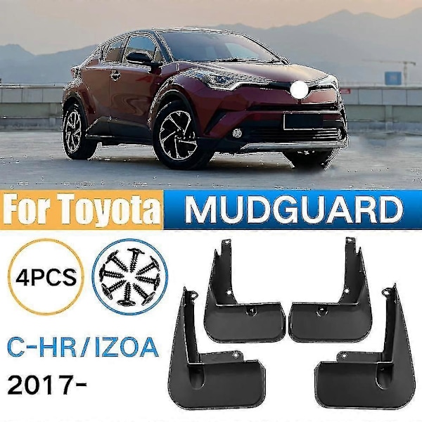 4kpl Mudaläpät Toyota C-hr 2017-2022 Chr:lle, roiskeläpät, etu- ja takapyörien suojat