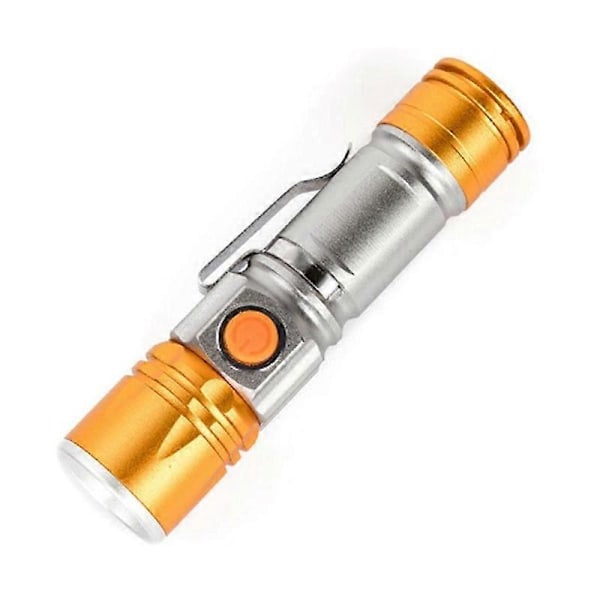 Kraftfulla LED-ficklampor Uppladdningsbar USB Mini Ficklampa LED Utomhus Zoombar Långdistans Ficklampa Vattentät
