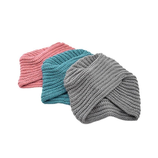 1 stk. Smuk Vinterhue til Kvinder Varm Beanie, Lysegrå-One Si