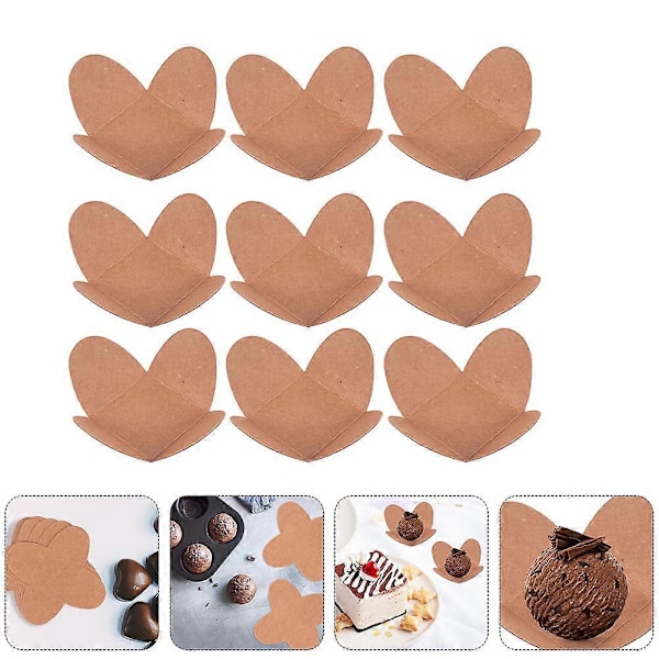 200 stk. Chokoladeindpakningspapir Trøffelbakker Papir Dessert Chokoladebaser