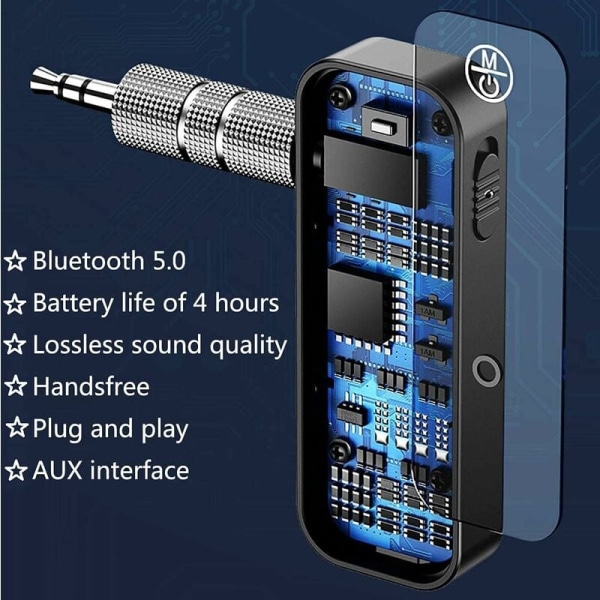 /#/Bluetooth 5.0-mottaker, bilens Bluetooth-adapter støydemping, Au/#/