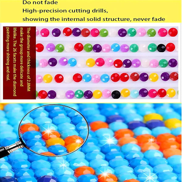 #30*40cm, 5D diamantmålning kit, vild varg#