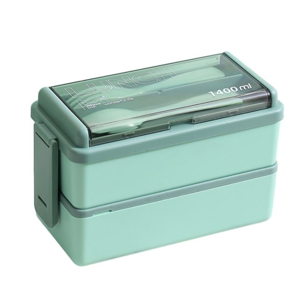 /#/(Green) Lunch Box Leak-proof lunch box with compartments, perfect for picnics or work/#/