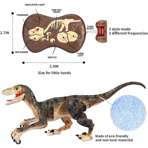 /#/Barnens fjärrstyrda dinosaurie leksaker, 2.4G elektronisk RC/#/