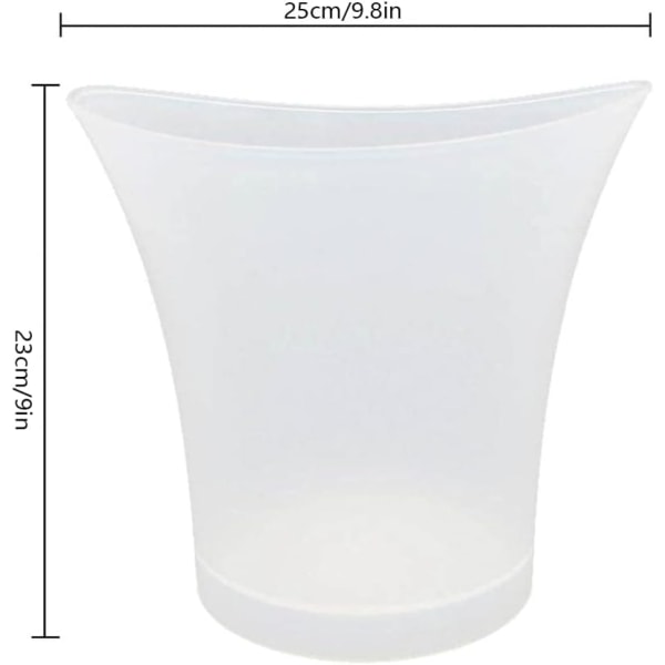 2 kpl LED-jääämpäreitä, 5L värikäs jääämpäri useilla väreillä