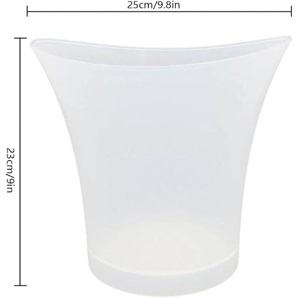 2 stk LED Isbøtter, 5L Farverige Isbøtte med Flere Farver