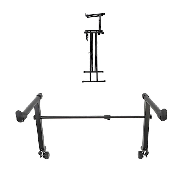 Tangentbordsställ Förlängningsadapter L-formad Elektronisk Piano Tangentbordsställ 2-vånings Riser 42-75cm Breddjustering