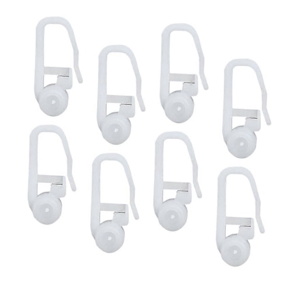 100 st Sänggardin Specialkrok Tillbehör Gardin Hängande Ring med Kulbana Krok Gardinrulle Universal Gardinrullgardin Skjutbara Gardinkrokar