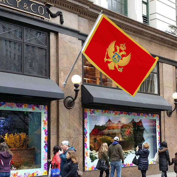 #Montenegros flagga, 90x150cm polyester#