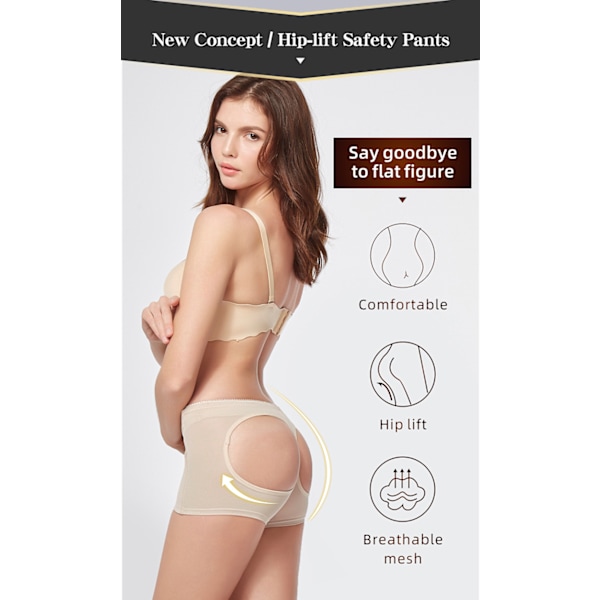 #M, Butt Lifter Underkläder Shapewear Kroppsformande Magkontrollbyxor#