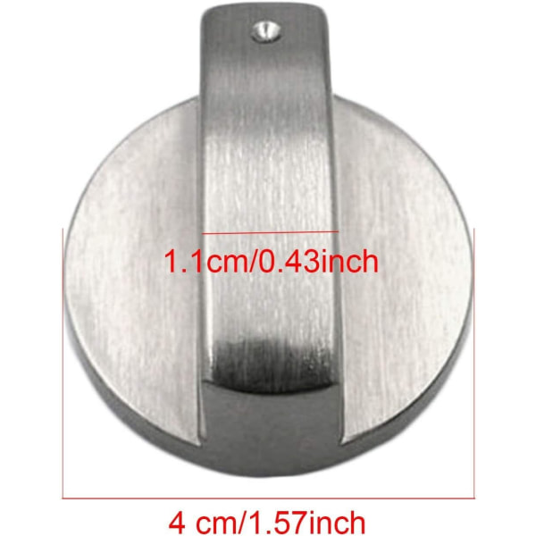 *Set om 4 silver metallknoppar för gasspis, ugn eller häll - fixering h*