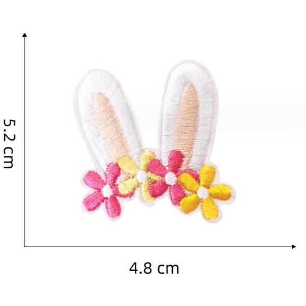 9 stycken påskbroderade strykjärnslappar, broderade klistermärken strykjärn