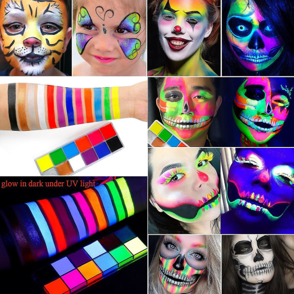 Onxe Face &amp; Body Paint Sfx Makeup Palette Makeup Kit För Party Tv Program Carnival