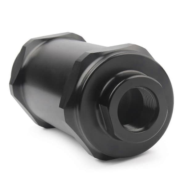 Bilmodifiering 54mm Bensinfilter An6 / An8 / An10 Inline Bränslefilter E85 Etanol med 100 Rostfritt Stål