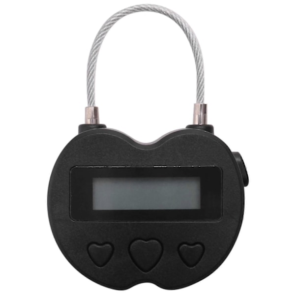 Smart Time Lock LCD-display Tidslås USB Uppladdningsbar Temporär Timer Hänglås Rese Elektronisk Timer Svart Tw