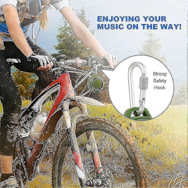 Vattentät Bluetooth-högtalare, Bärbar högtalare med subwoofer (grön)