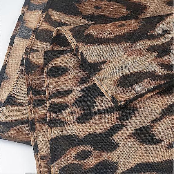 Leopard Tørklæde Dame Elegant Chiffon Silketørklæde 85x180 cm Tidløst og Alsidigt Design til Alle Lejligheder Ideel til Moderne Kvinder