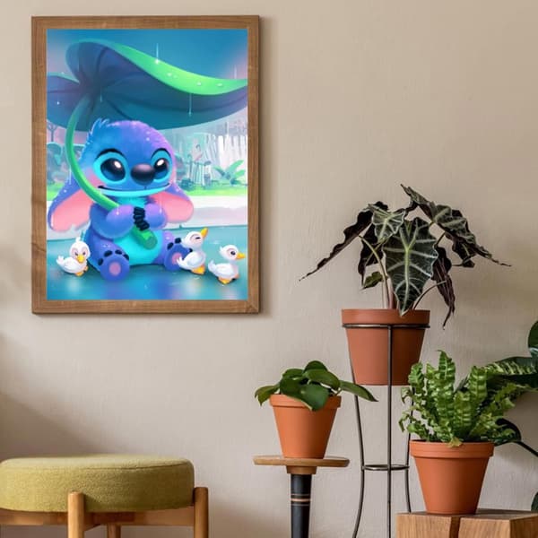 #DIY Diamantmalerisett - Stitch og And#