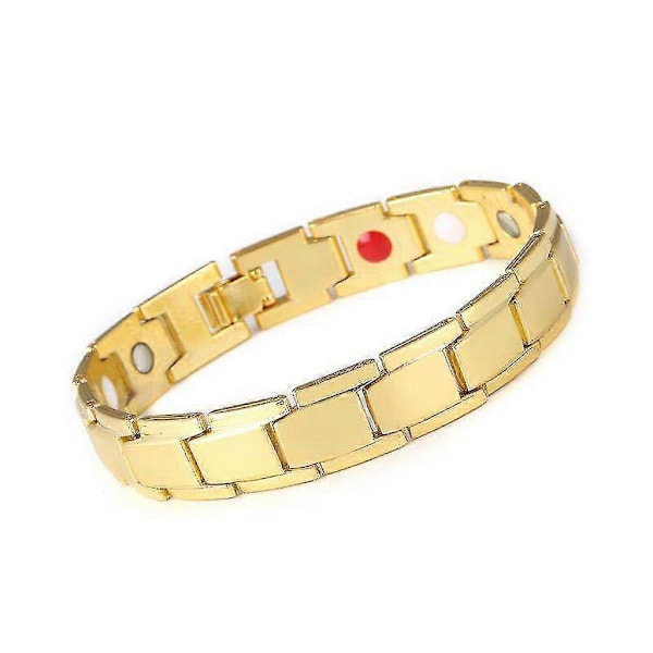 Terapi Herre Sundt Armbånd Med 4 Element Magneter Titanium Stål Armbånd