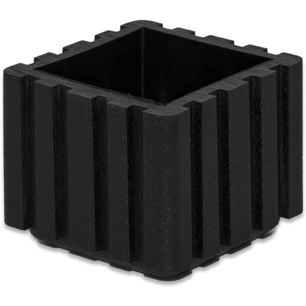 10 Pack Square Non-Slip Synthetic Rubber Furniture Covers, Black