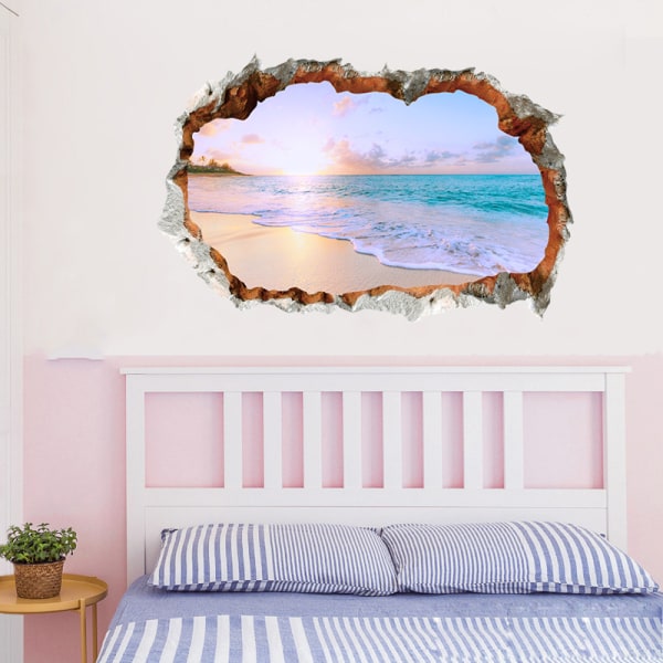 3D Veggdekor HOLIDAY ISLAND (60x40 cm) | Klistremerke veggdekor