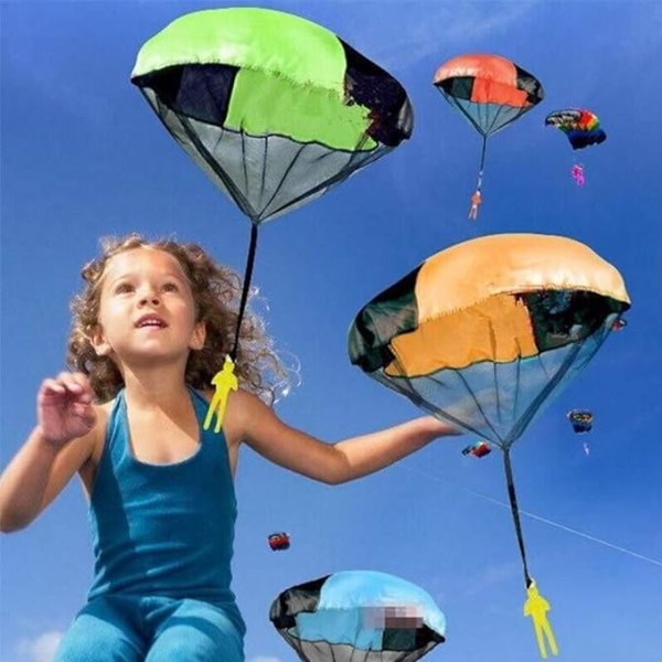 Handkastade fallskärmar ( set i 4 delar) är roliga och coola nya presenter