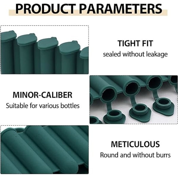 Pienet silikonijääpalamuotti kannilla (tummanvihreä), kapeat ja pitkät