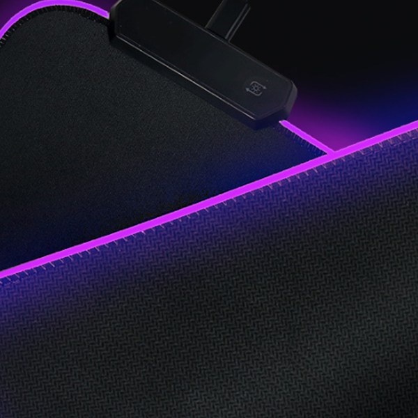 (Sort, 800*300*4mm) Ekstra Stor RGB Gaming Mousepad - Skridsikker