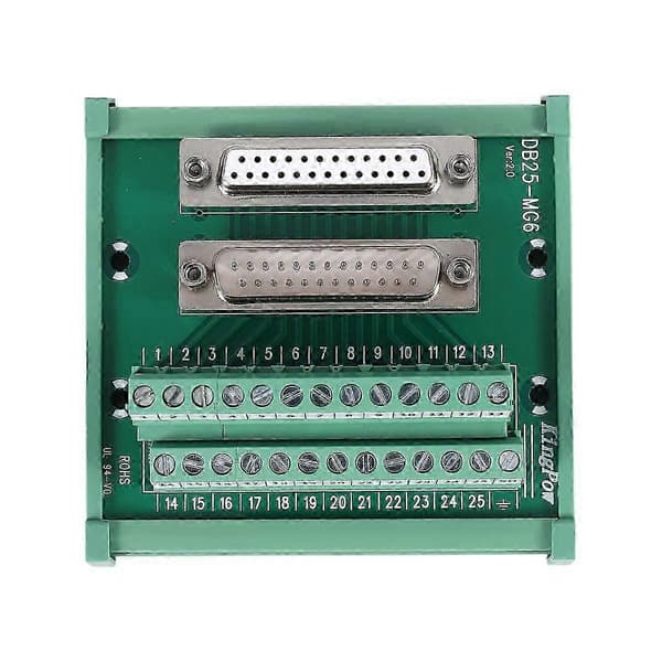 DB25 DIN-skinne monteringsinterface modul han/hun stik breakout board