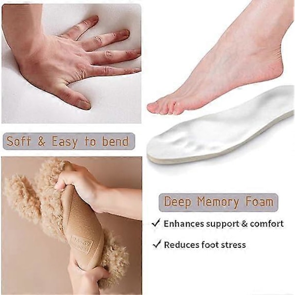 Söta Teddy Djurtofflor Damtofflor Varma Memory Foam