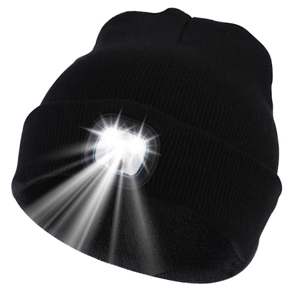 #Hætte med LED-lampe USB - Sort Sort#