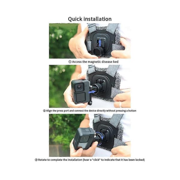 For Go 3 Sports Camera Magnetisk Multifunksjonell Hodebase Adapter Tilbehør, C
