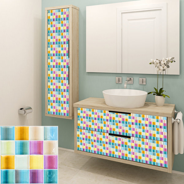 #Tile stickers mosaikk fliser klistremerker i et sett med 10#