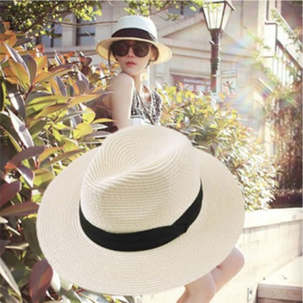 /#/Halmhatt Traditionell Rullbar Panamahatt Fedora Solhattar/#/