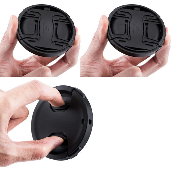 49mm Objektivskydd 2-pack Snap-on Framkamera Objektivskydd för Canon Nik